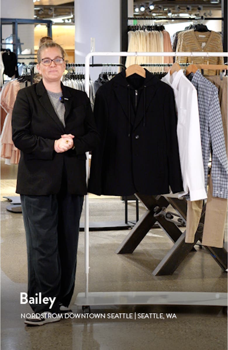 Techno Stretch Blazer with Removable Hooded Bib Inset, sales video thumbnail