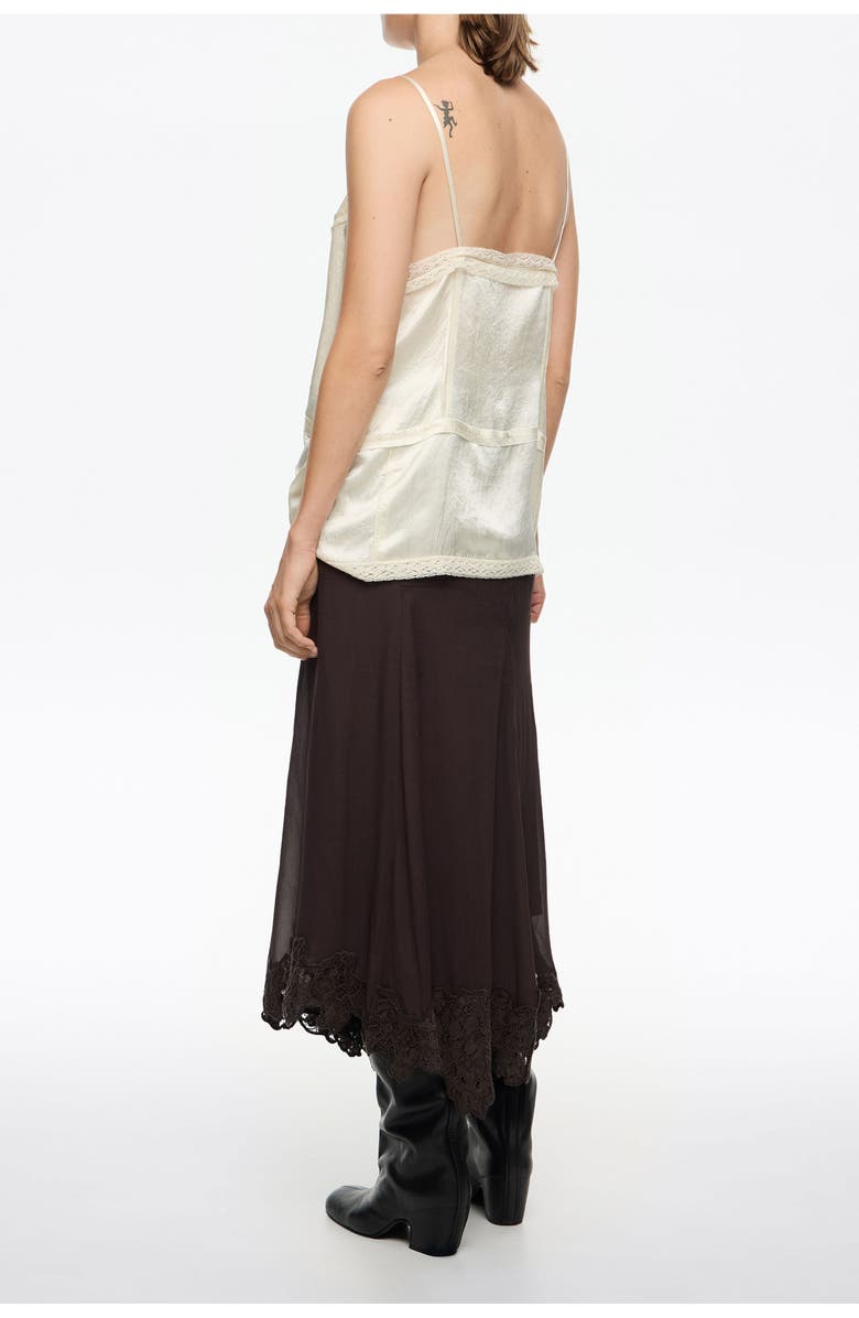 Bimba y Lola Lace Skirt, Alternate, color, Dark Brown