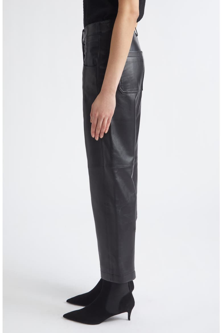 Lambskin Leather Pants, Alternate, color, 22 BLACK