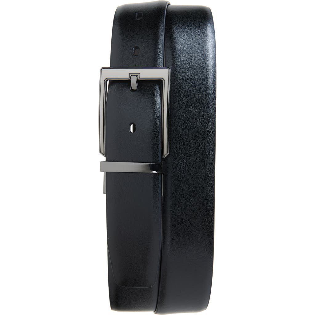 Original Penguin Reversible Leather Belt In Black/brown