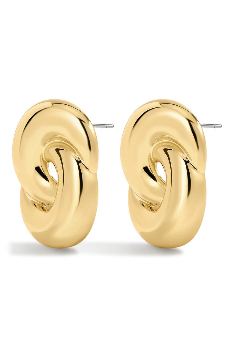 The Solstice Knot Stud Earrings, Main, color, GOLD