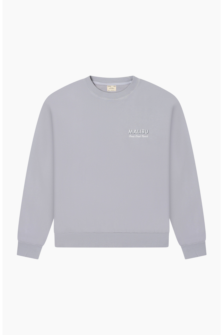 Cross Creek Ranch Fleece Crewneck, Main, color, Light Gray