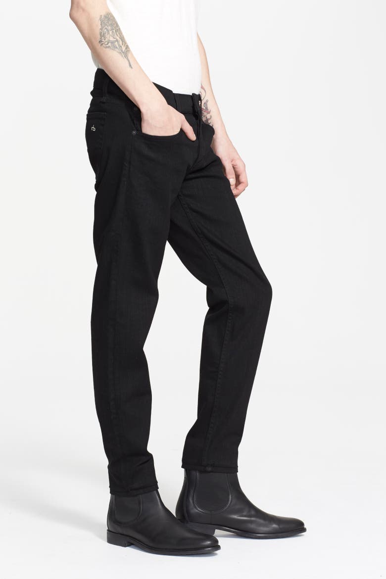 Fit 1 Skinny Fit Jeans, Alternate, color, BLACK
