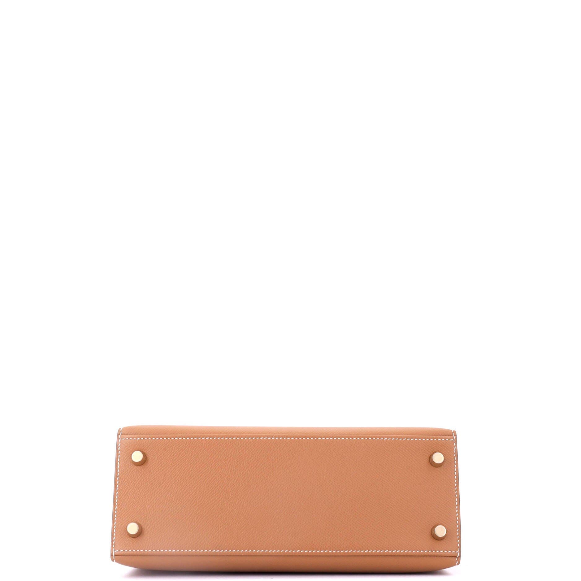 Pre-Owned Hermes Kelly Handbag Brown Epsom with Gold Hardware 25, Alternate, color, Gold