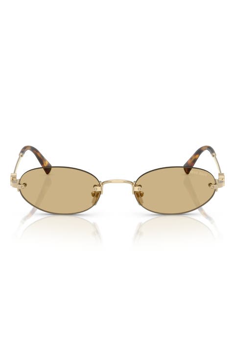51mm Oval Rimless Sunglasses