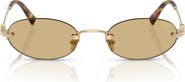 Miu Miu 51mm Oval Rimless Sunglasses