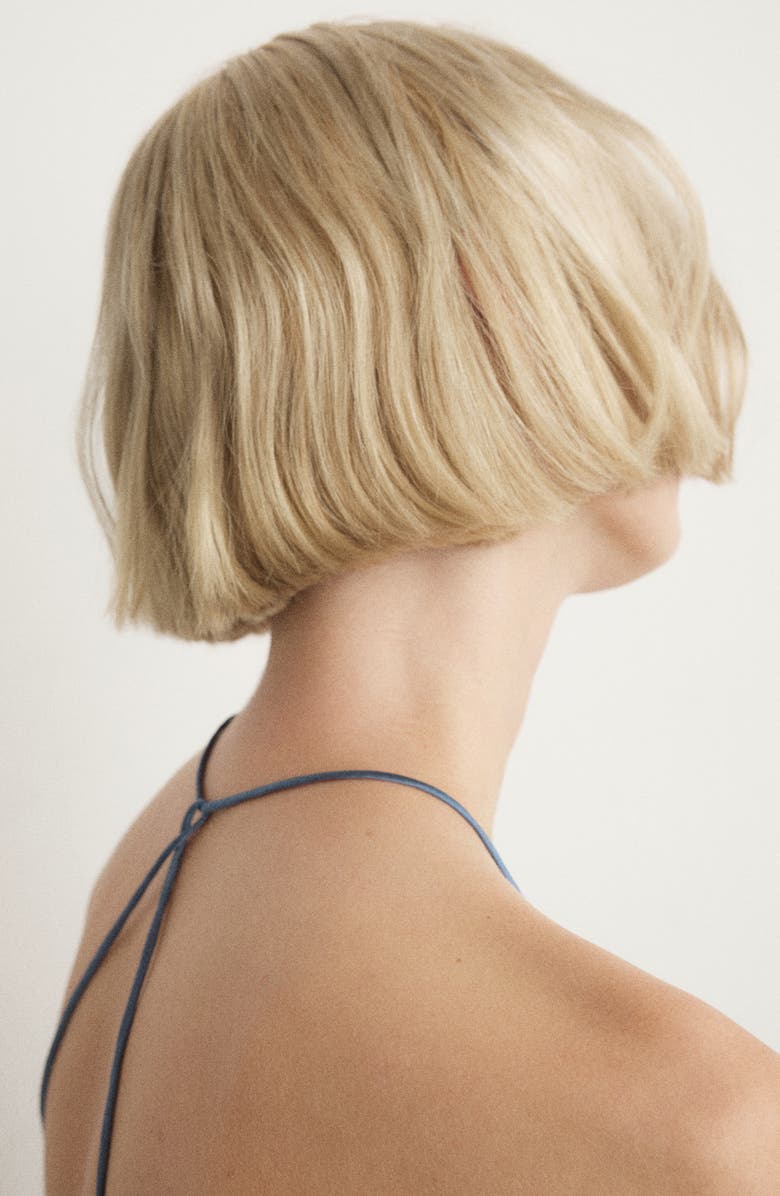 MANGO Stretch Silk Camisole, Alternate, color, Blue