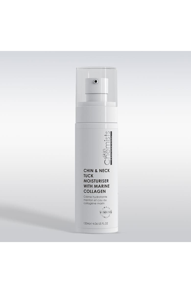 SKINCHEMISTS Chin & Neck Tuck Moisturiser with Marine Collagen 120ml, Main, color, White