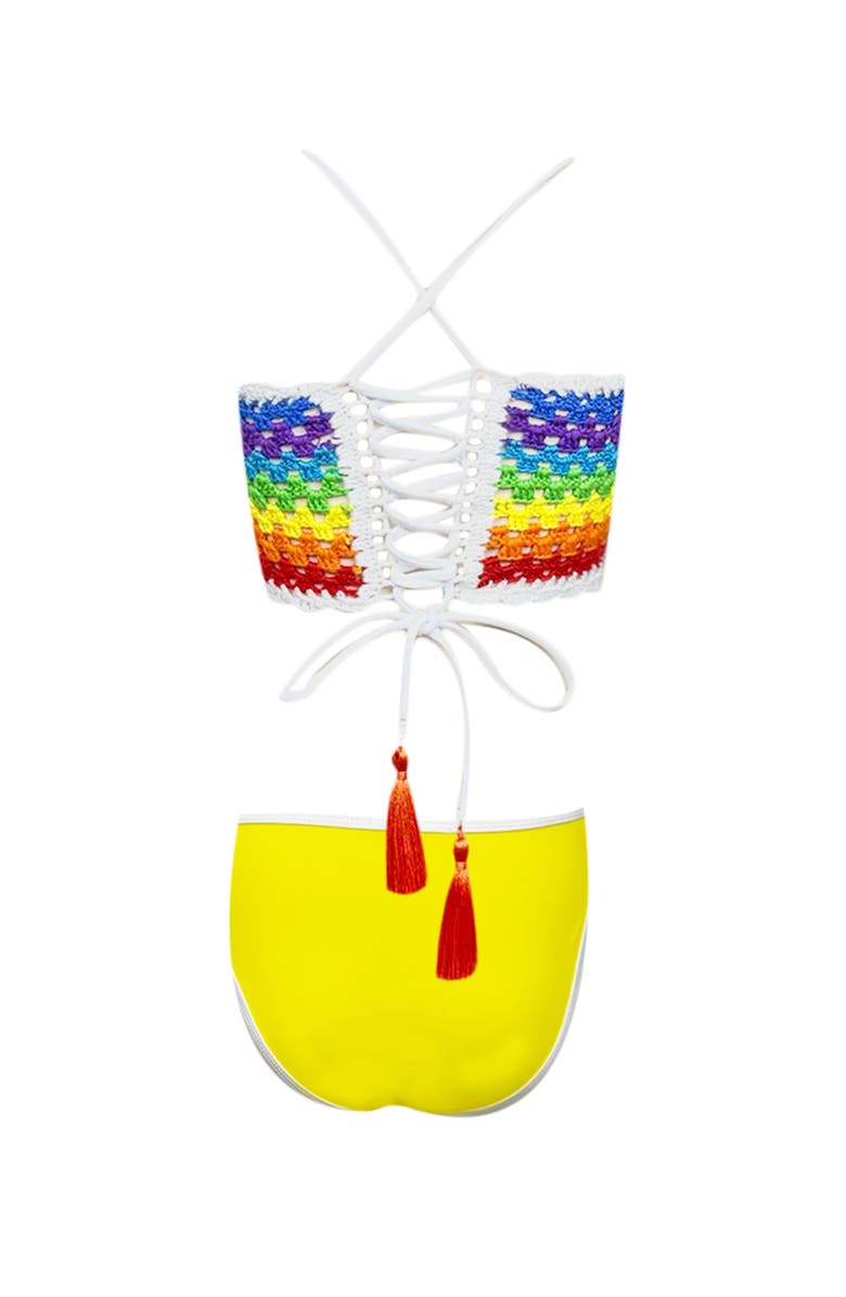 NESSI BYRD Hand-Knitted Top, Two Piece Bikini, Little Kid-Big Kid, Alternate, color, Multicolor