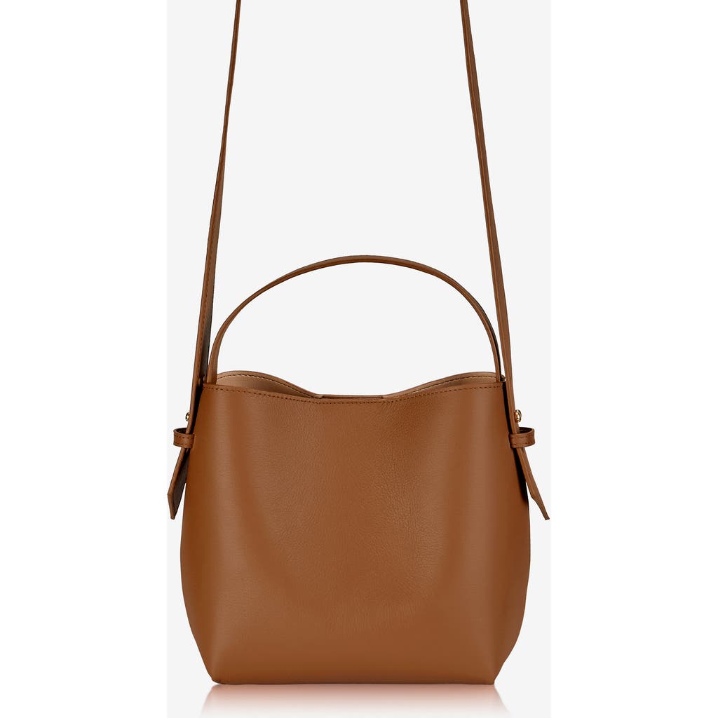 Gigi New York Selena Leather Bucket Bag In British Tan