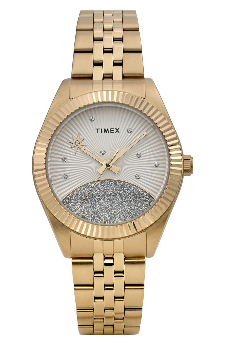 Timex<sup>®</sup> Legacy Celestial Bracelet Watch, 36mm, Main, color, White/ Goldtone