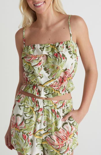 Hurley Malibu Crop Camisole In White