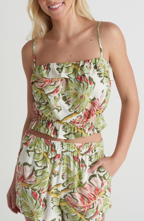 Hurley Malibu Crop Camisole In Green