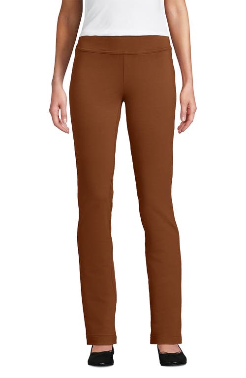 Lands' End Starfish Mid Rise Slim Leg Pants In Brown