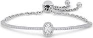 Julianna B. Moissanite Halo Adjustable Bolo Bracelet