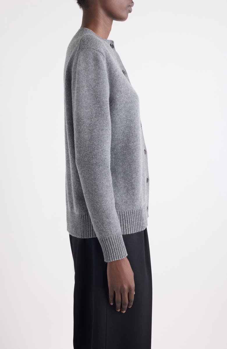 Givenchy Logo Embroidered Wool & Cashmere Cardigan, Alternate, color, Slate Blend