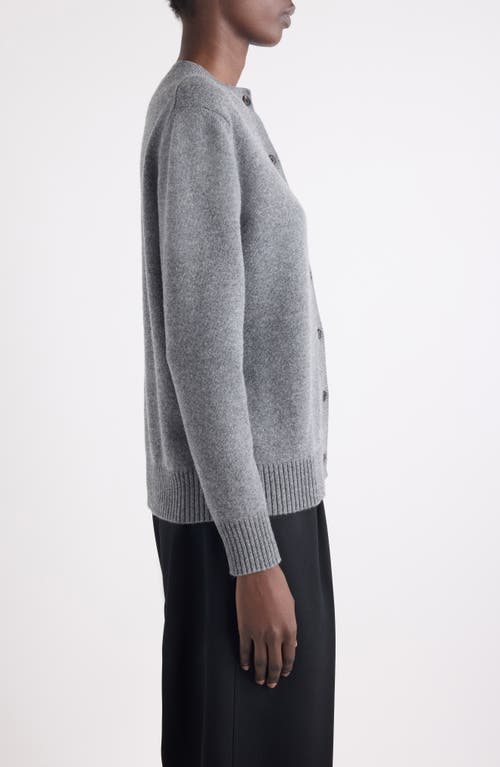 Givenchy Logo Embroidered Wool & Cashmere Cardigan In Gray