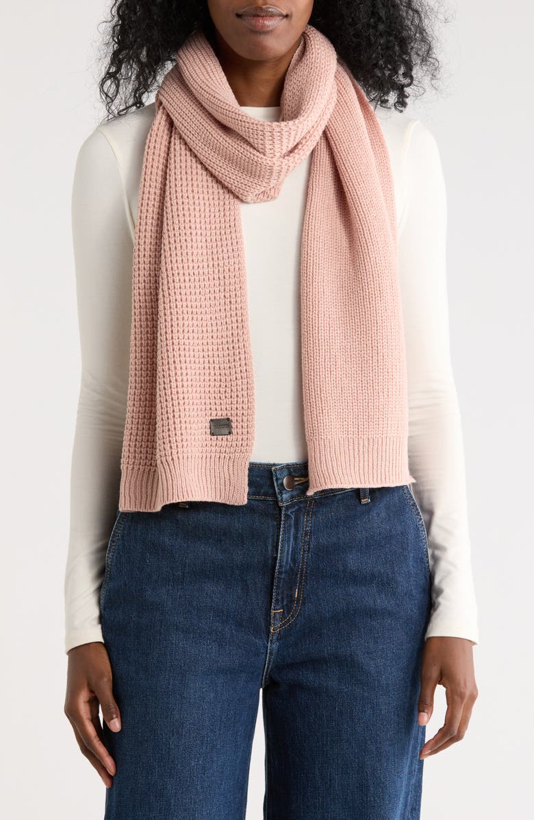 AllSaints Mixed Stitch Scarf, Main, color, Misty Rose Pink