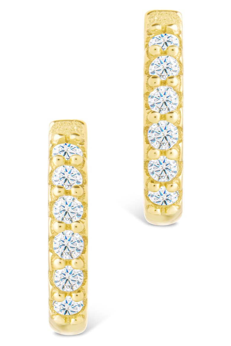 Constance Cubic Zirconia Inside Out Hoop Earrings, Alternate, color, GOLD