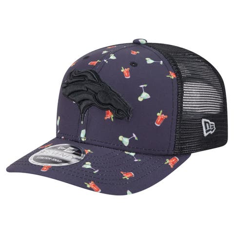 Men's New Era  Navy/Black Denver Broncos Adventure Drinks Pattern 9SEVENTY Stretch-Snap Hat