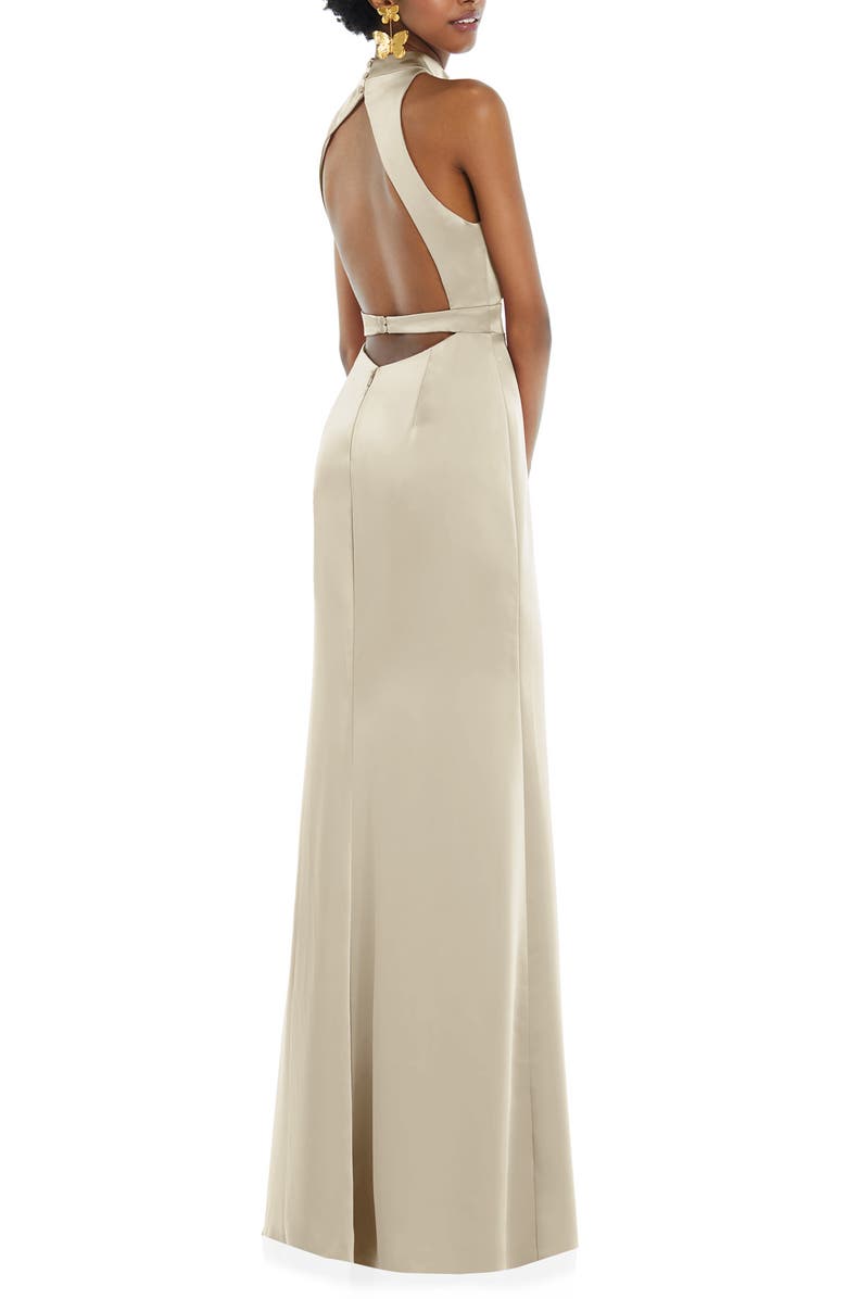 LOVELY Open Back Charmeuse Gown, Alternate, color, 