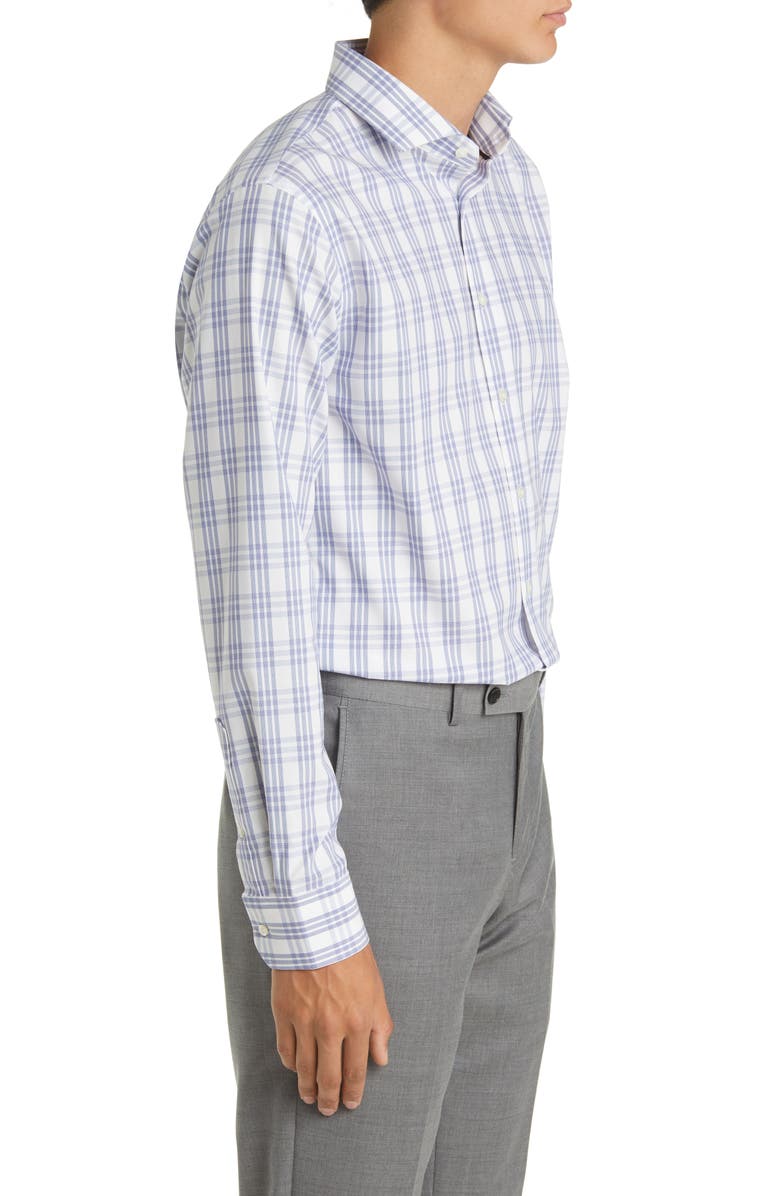 Nordstrom Tech-Smart Trim Fit Non-Iron Plaid Stretch Dress Shirt, Alternate, color,