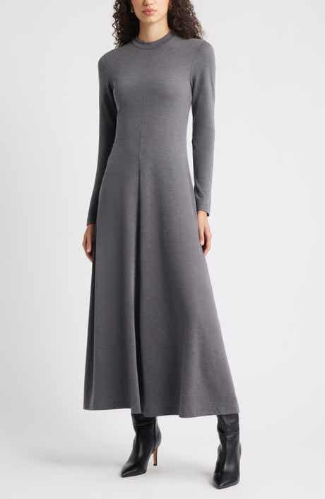 Nordstrom Mock Neck Long Sleeve Maxi Dress