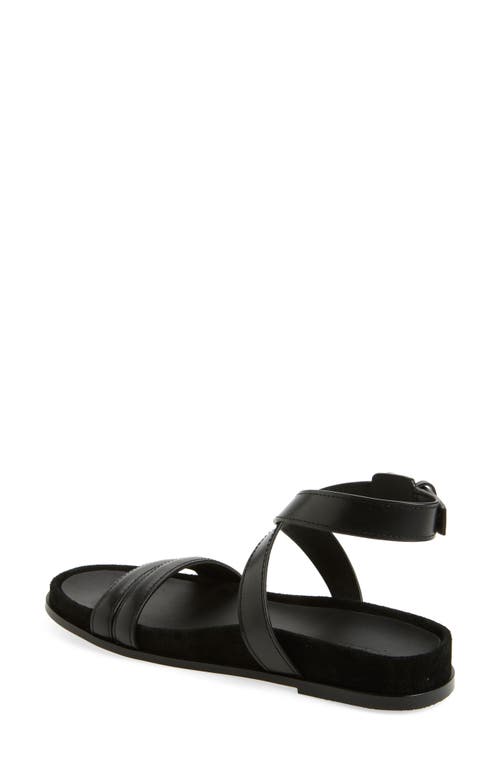 Shop Madewell The Caro Ankle Wrap Sandal In True Black