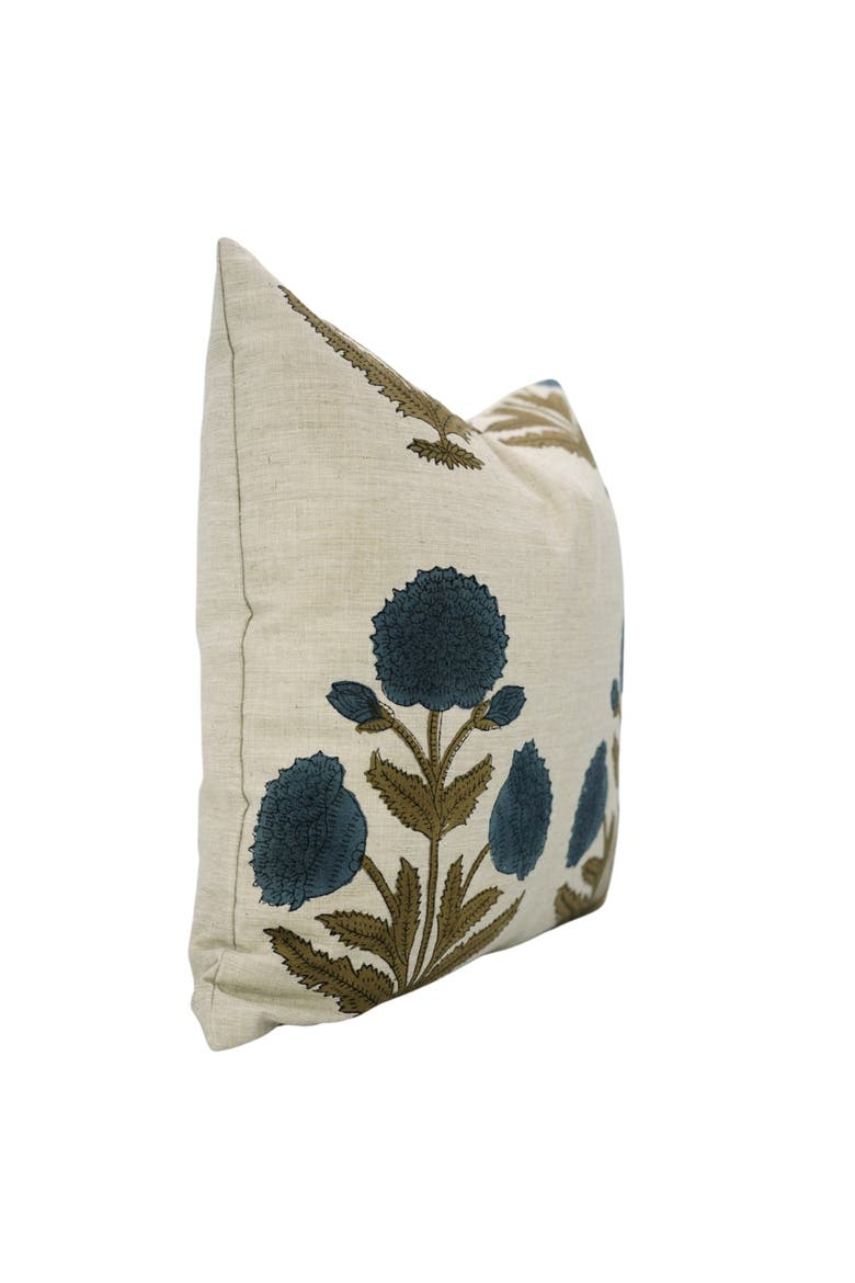 Badshah Bohemian Block Design Pillow Cover, Alternate, color, Blue