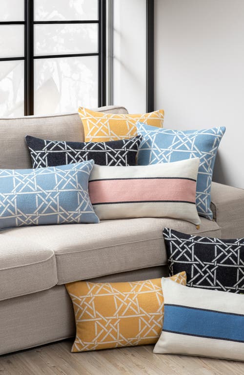Brooks Brothers Lattice Work Decorative Throw Pillow In Blue
