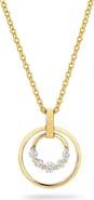 Michael M Cloud Double Ring Pendant Necklace