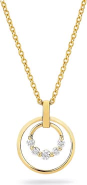 Michael M Cloud Double Ring Pendant Necklace