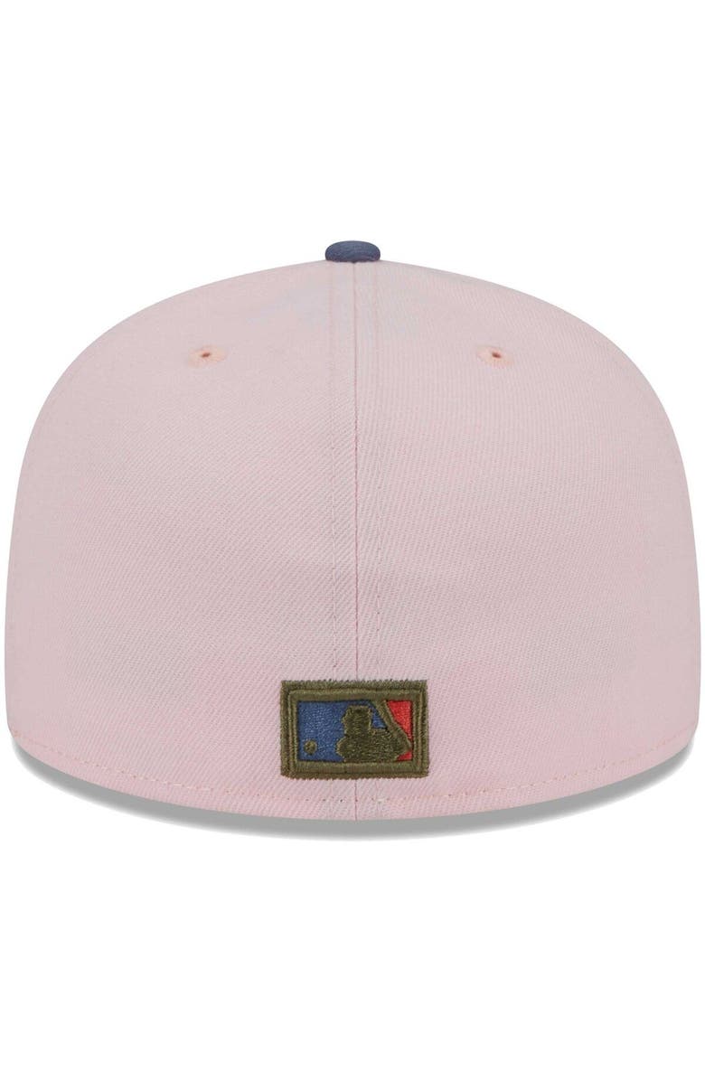 New Era Men's New Era Pink/Blue Detroit Tigers  Olive Undervisor 59FIFTY Fitted Hat, Alternate, color, 
