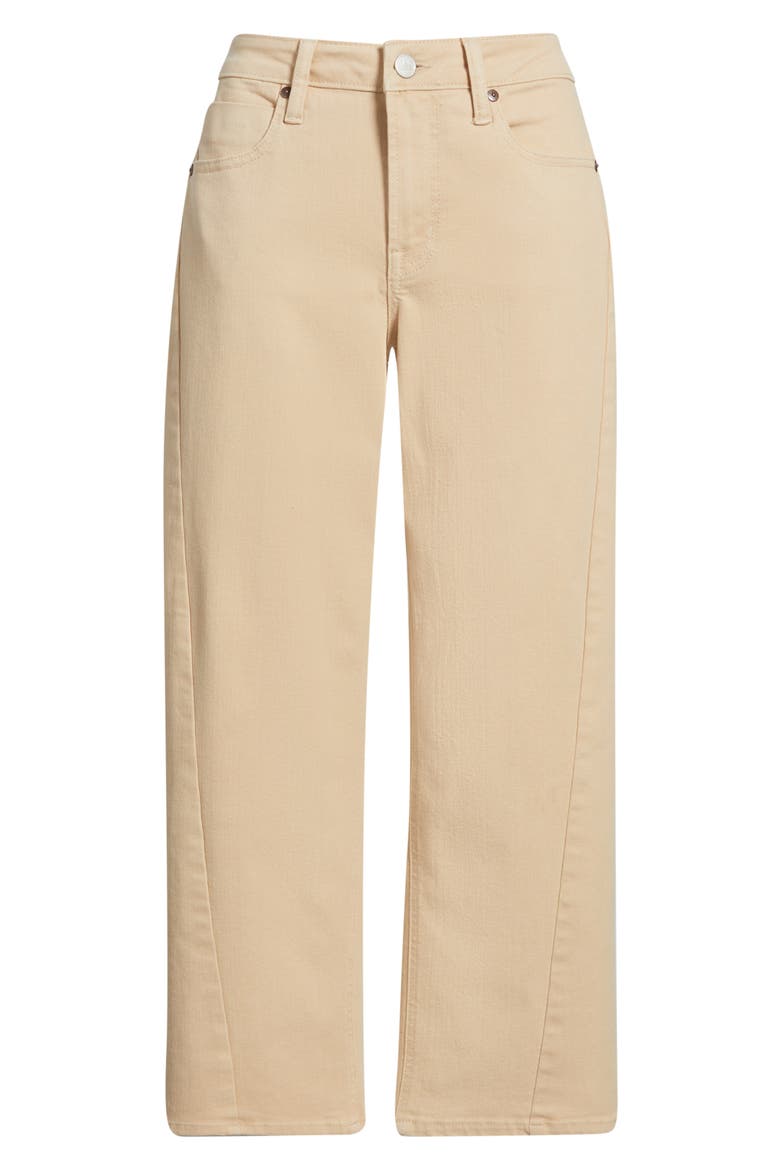 Forward Seam Crop Wide Leg Jeans, Alternate, color, ECRU