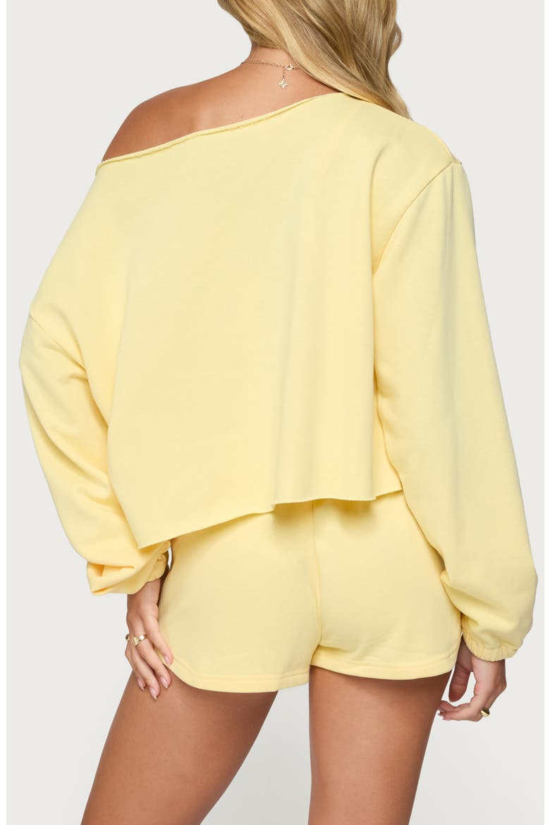 Kordelia One-Shoulder Sweatshirt, Alternate, color, YELLOW