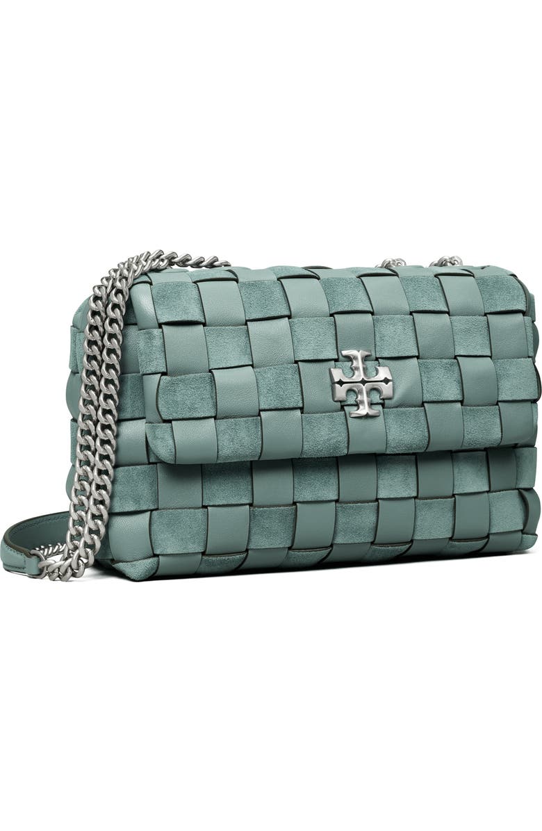 Tory Burch Kira Small Woven Leather Convertible Shoulder Bag, Alternate, color,