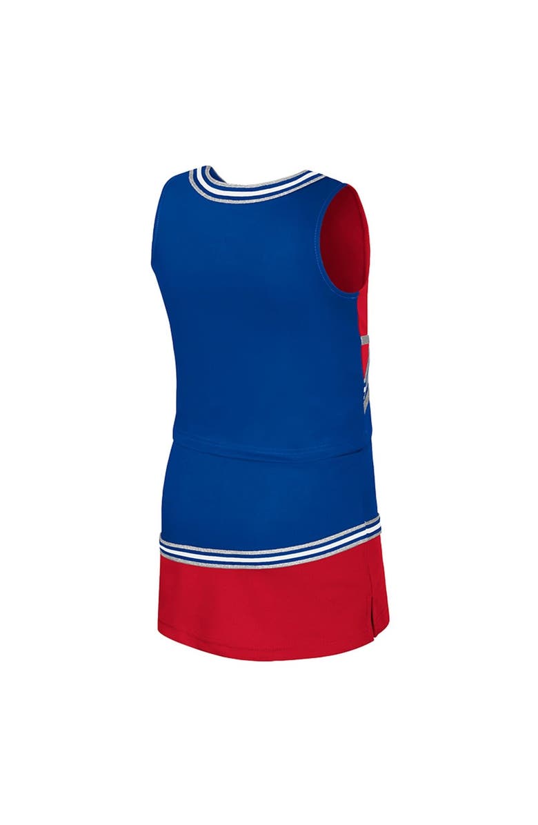 COLOSSEUM Girls Youth Colosseum Royal Kansas Jayhawks Lollipop Park Cheer Two-Piece Set, Alternate, color, Royal