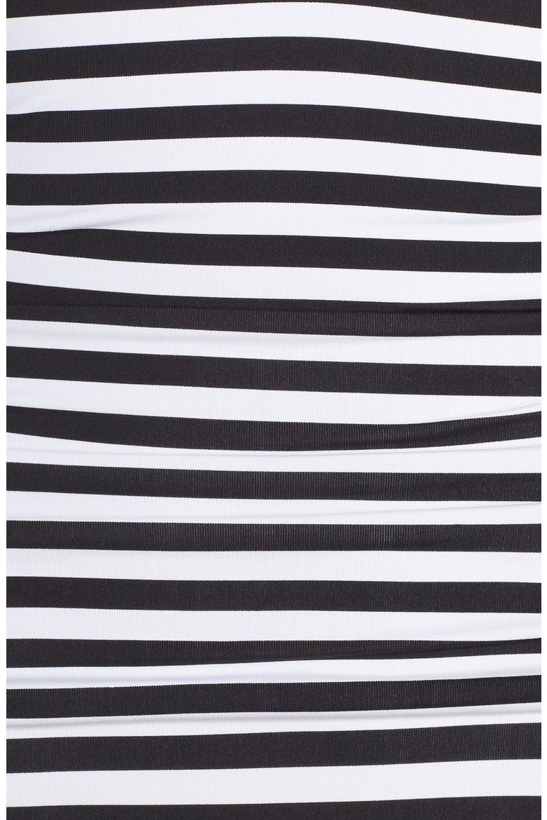 Stripe One-Piece Swimsuit, Alternate, color, WHITE