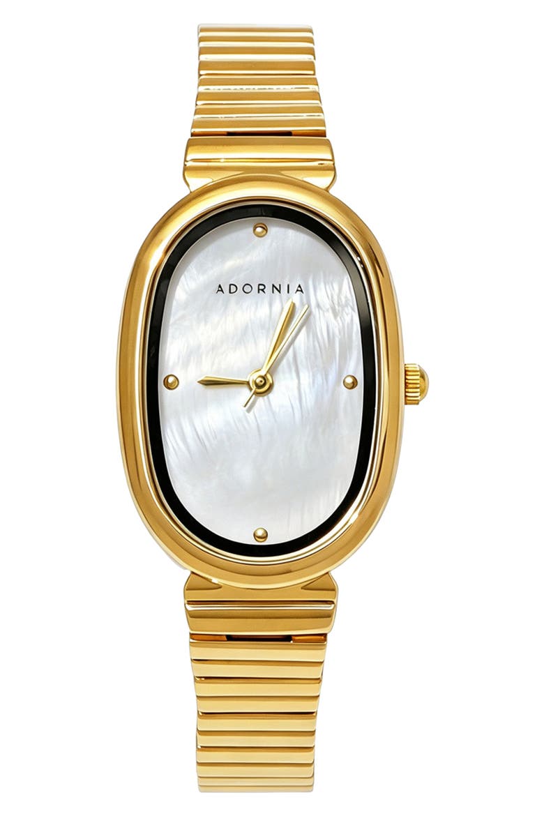 Munich Bracelet Watch, 33mm x 23mm, Main, color, GOLD/WHITE