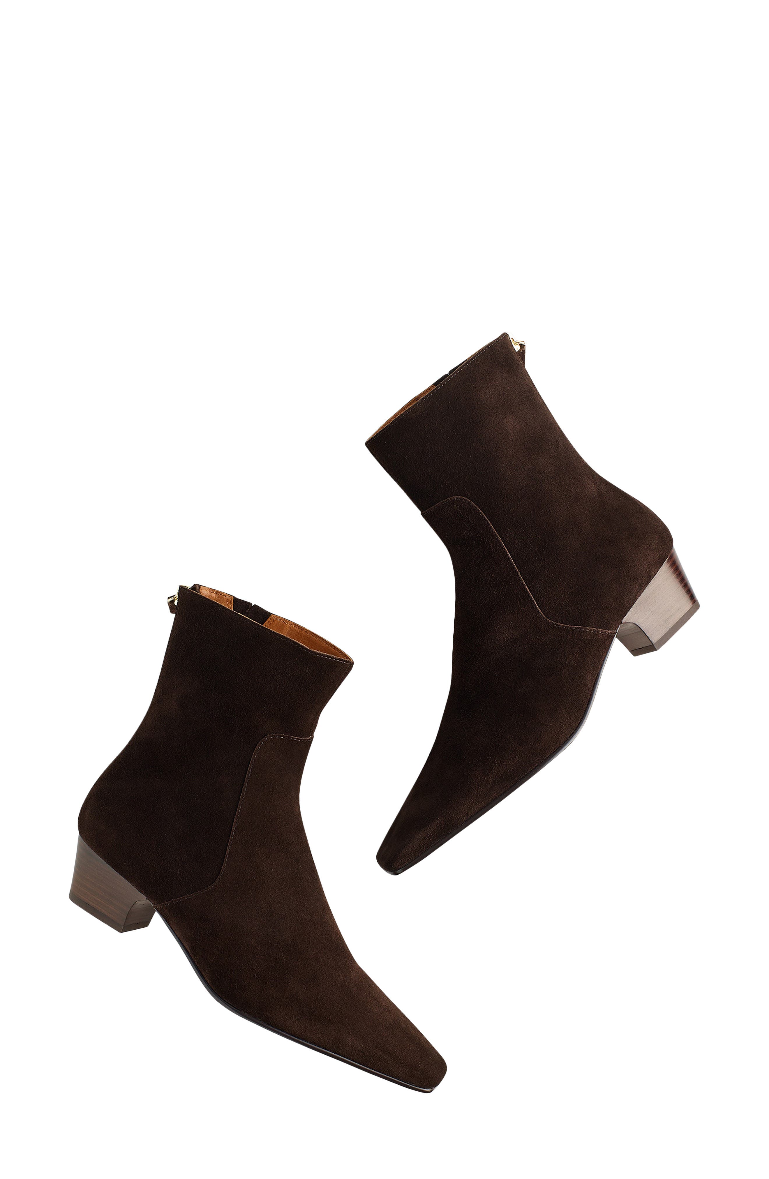 Madewell The Lexie Ankle Bootie, Alternate, color, Dark Carob