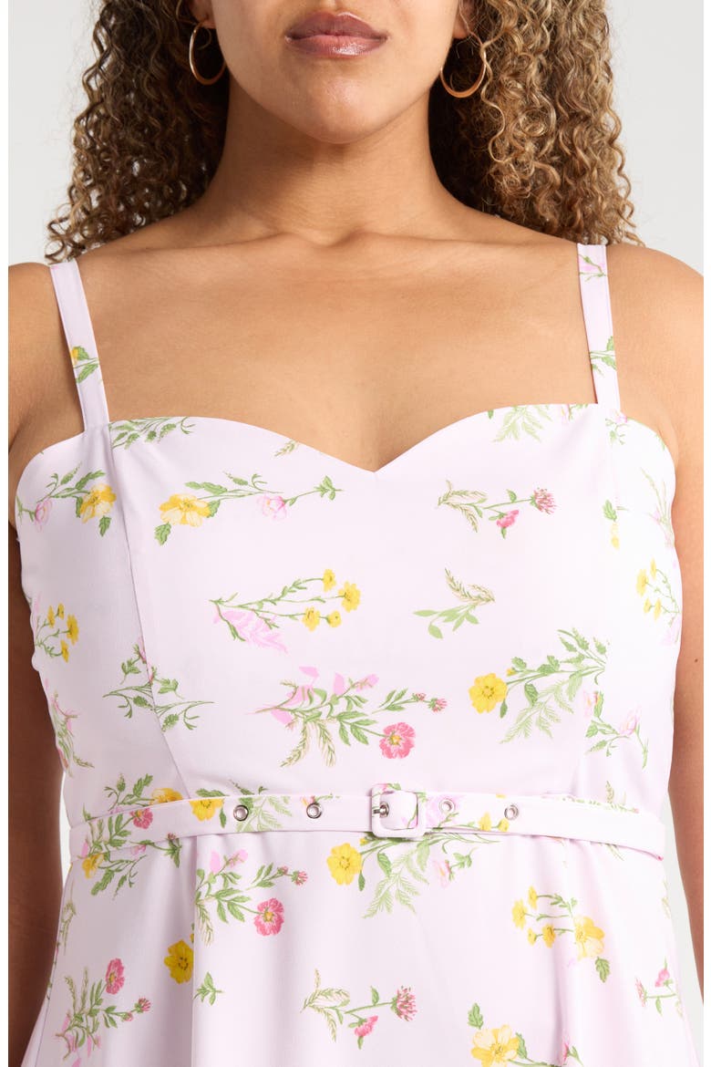 Margote Floral Mel Ruffle Minidress, Alternate, color, BLUSH-PINK