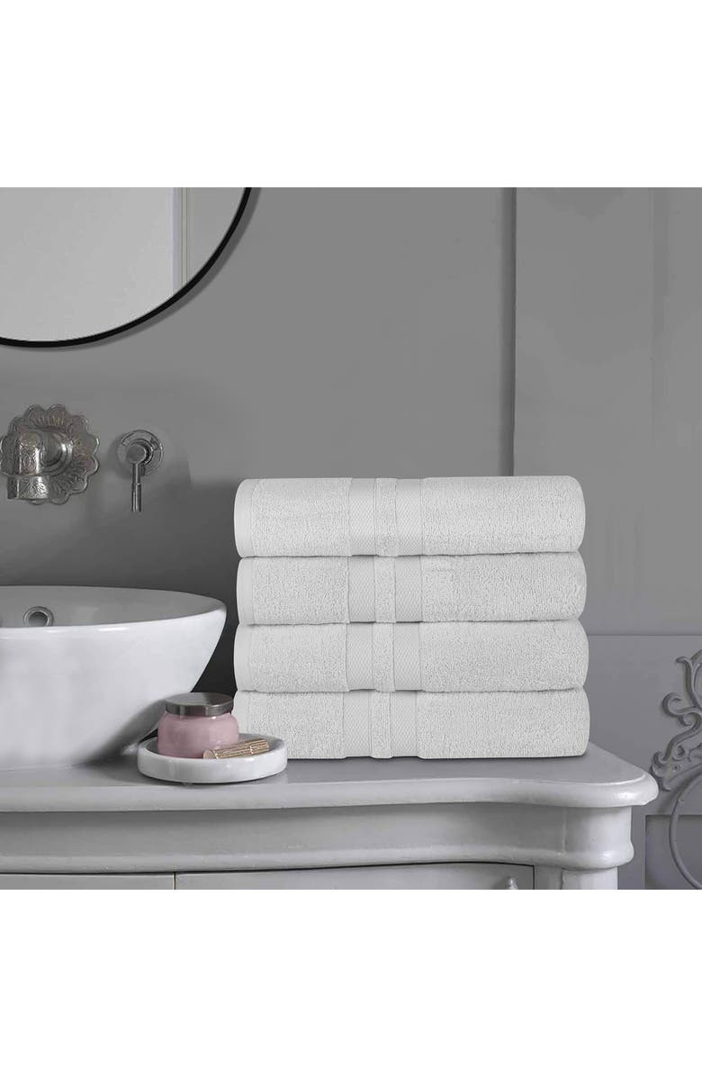 Superior 4-Piece Turkish Cotton Bath Towels, Alternate, color, Silver