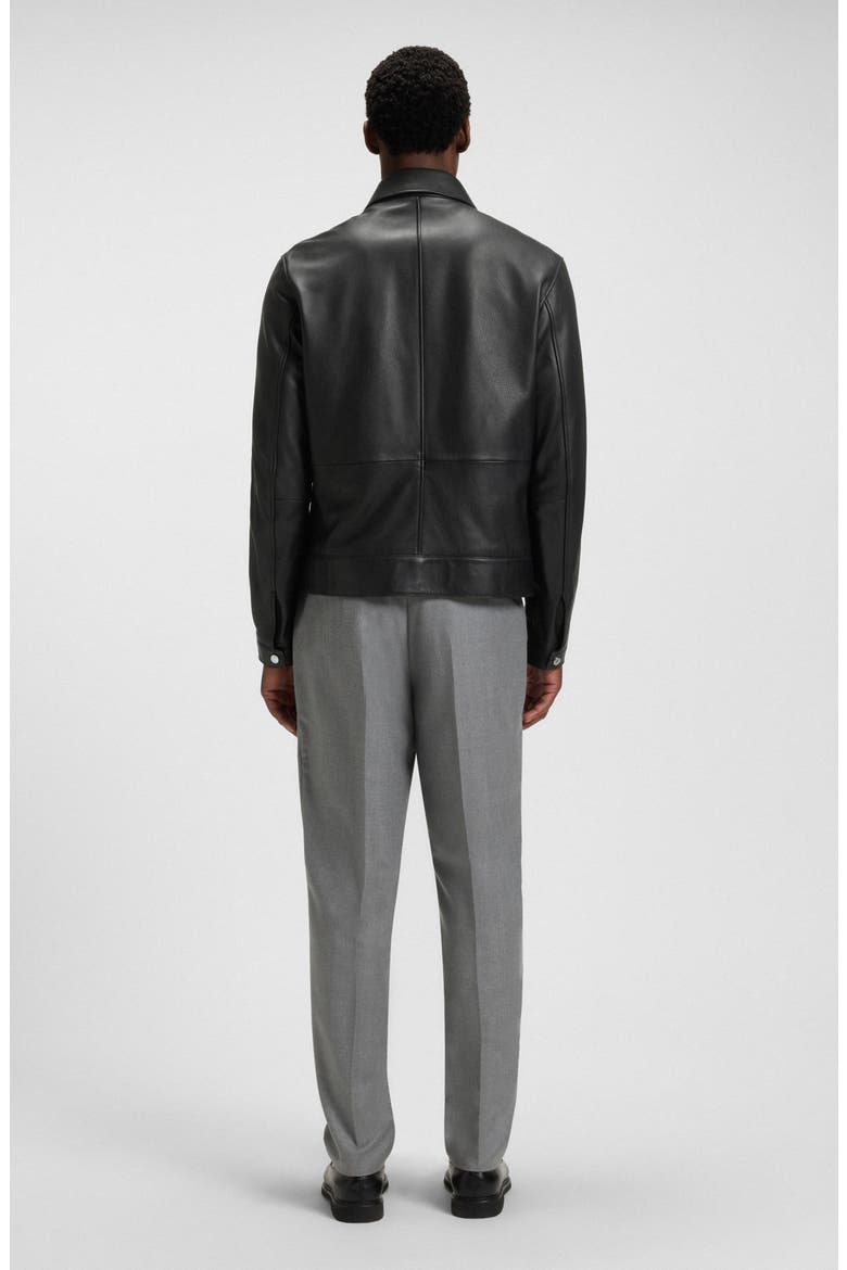 Mapson Lambskin Leather Jacket, Alternate, color, BLACK