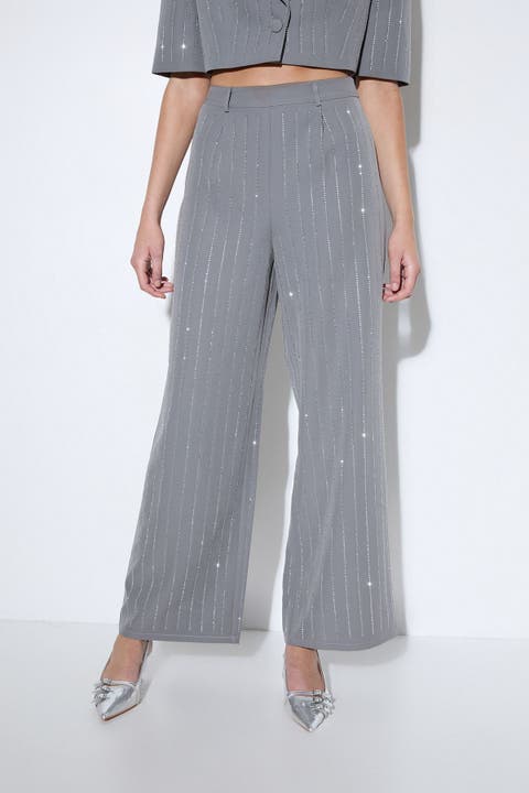 Premium Embellished Straight Leg Pants