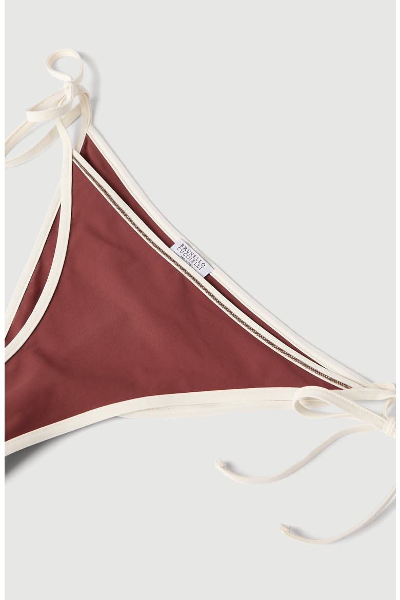 Bikini bottom with monili, Alternate, color, Bordeaux