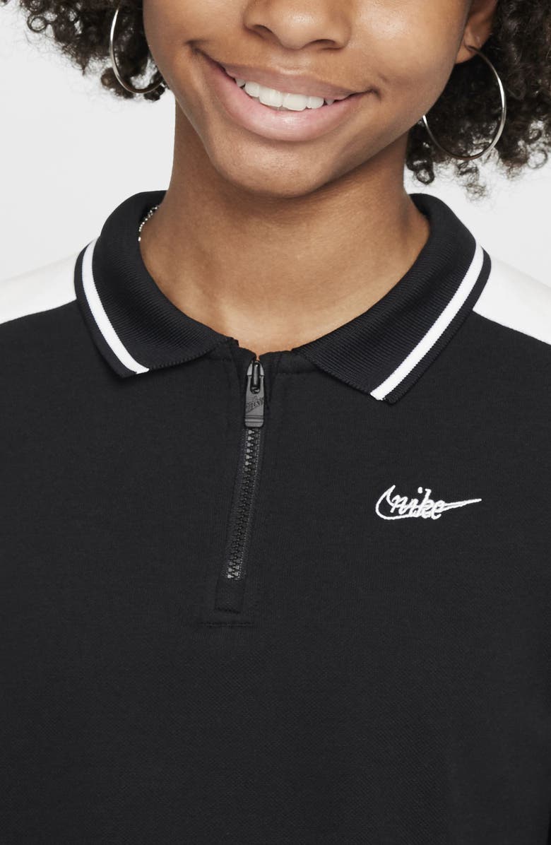 Nike Kids' Sportswear Quarter Zip Tennis Crop Pullover, Alternate, color,