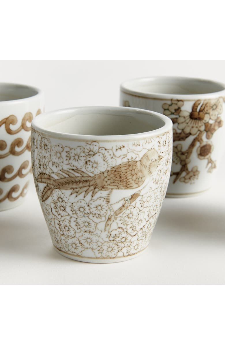 Napa Home & Garden Brown & White Ceramic Province Mini Flower Pots, Set of 6, Alternate, color, Brown