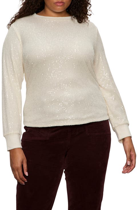 Sparkle Together Sequin Top (Plus)
