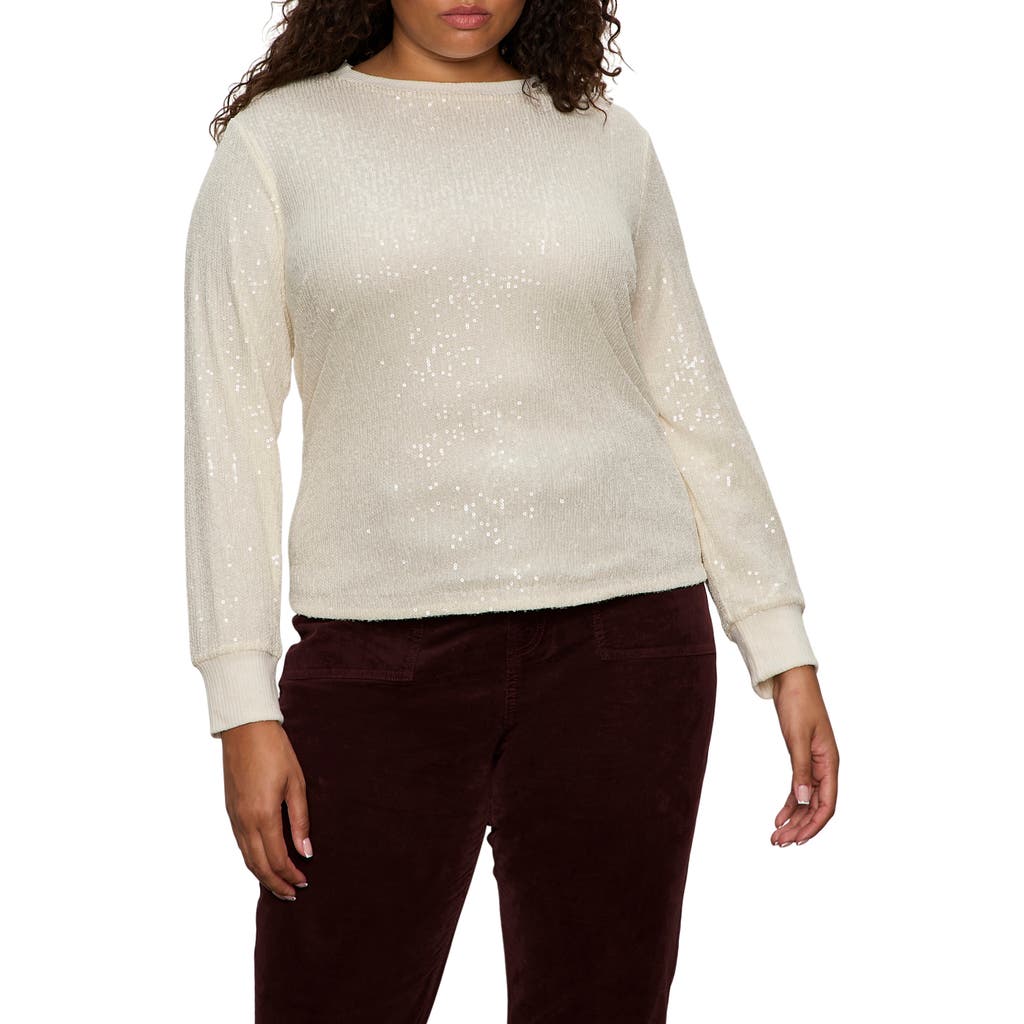 Sanctuary Sparkle Together Sequin Top In White