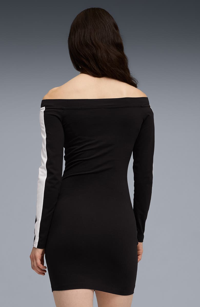 PUMA T7 Off the Shoulder Bodycon Dress, Alternate, color, 